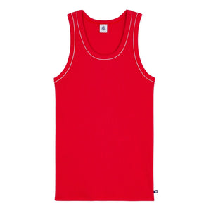 Petit Bateau - Camiseta sin mangas acanalada roja