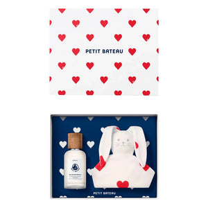 Petit Bateau - Set de regalo de nacimiento: perfume y peluche