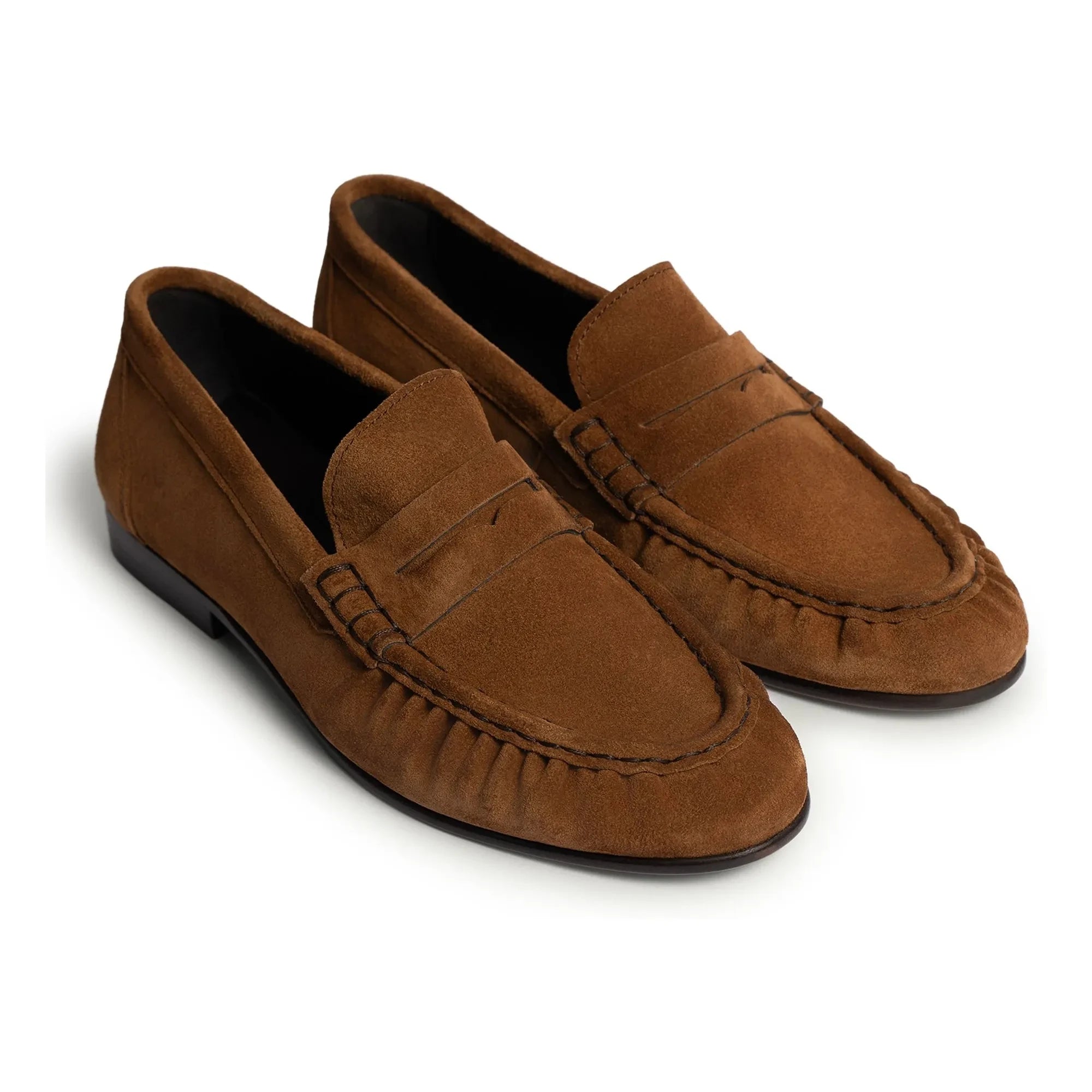 Posa - Zapatos tipo mocasín de ante | Marrón oscuro