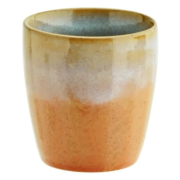 Madam Stoltz - Tazas color gris piedra - Set de 2 | Naranja