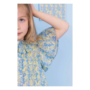 Bonton - Blusa con cuello Claudine Nancy estampado floral | Azul