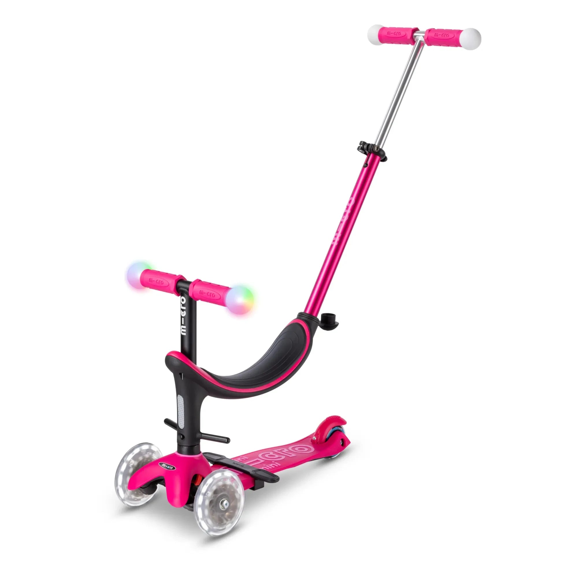 Patinete LED 3 en 1 Micro - Mini | Rojo Frambuesa