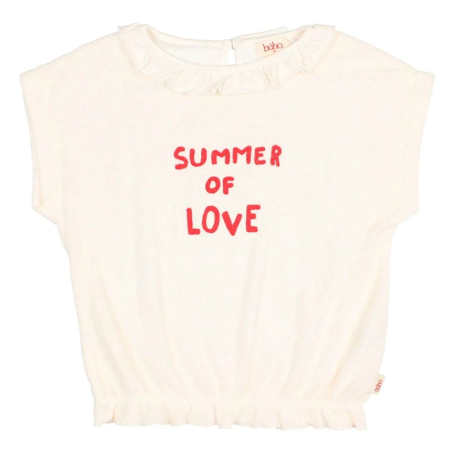 Búho - Camiseta Terry de volantes Summer Of Love | Crudo