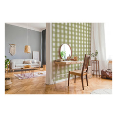 PaperMint - Gingham Duvar Kağıdı | Yeşil