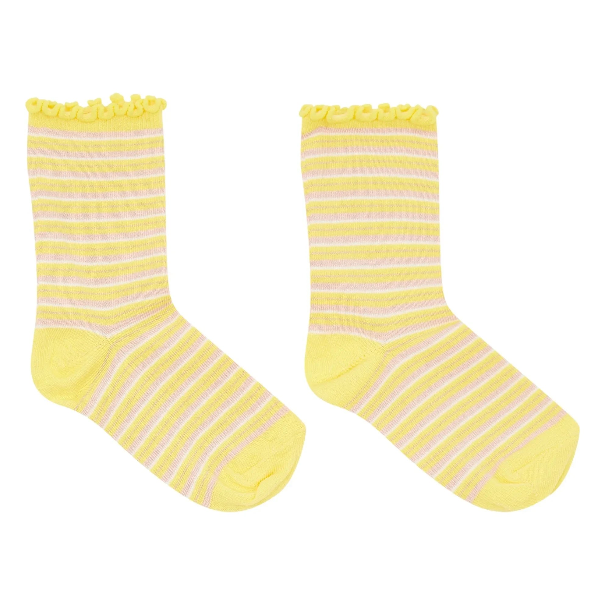 Smallable Kid - Calcetines de Lolita a Rayas | Amarillo