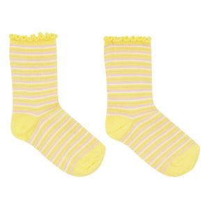 Smallable Kid - Calcetines de Lolita a Rayas | Amarillo