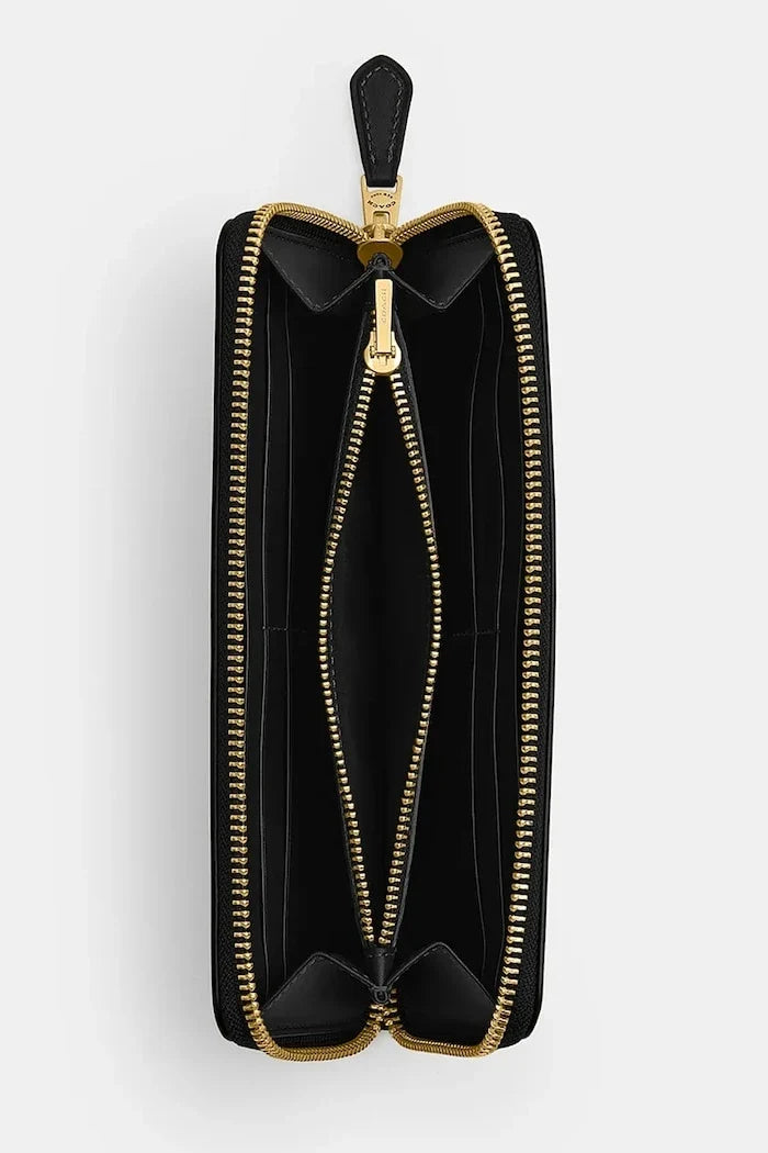Cartera de cuero Coach Accordion Zip para mujer