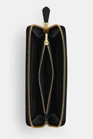Cartera de cuero Coach Accordion Zip para mujer