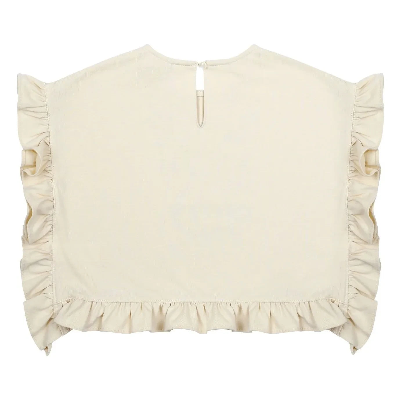 Jelly Mallow - Camiseta con volantes Cherry Eyes | Marfil