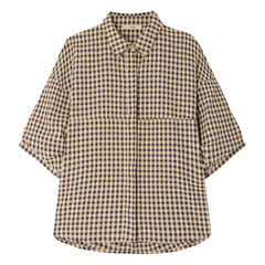 Sessùn - Camisa a cuadros de algodón Florentina | Arena