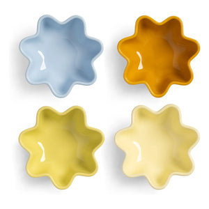 &Klevering - Cuencos de gres con diseño de sol - Juego de 4