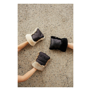 BINIBAMBA - Guantes de piel de cordero para cochecito de bebé | Tostado
