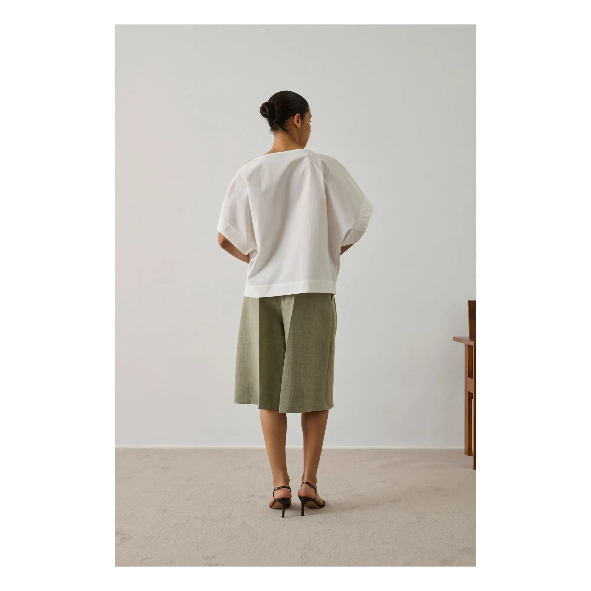 Soeur - Blusa de algodón orgánico Issa | Blanco roto