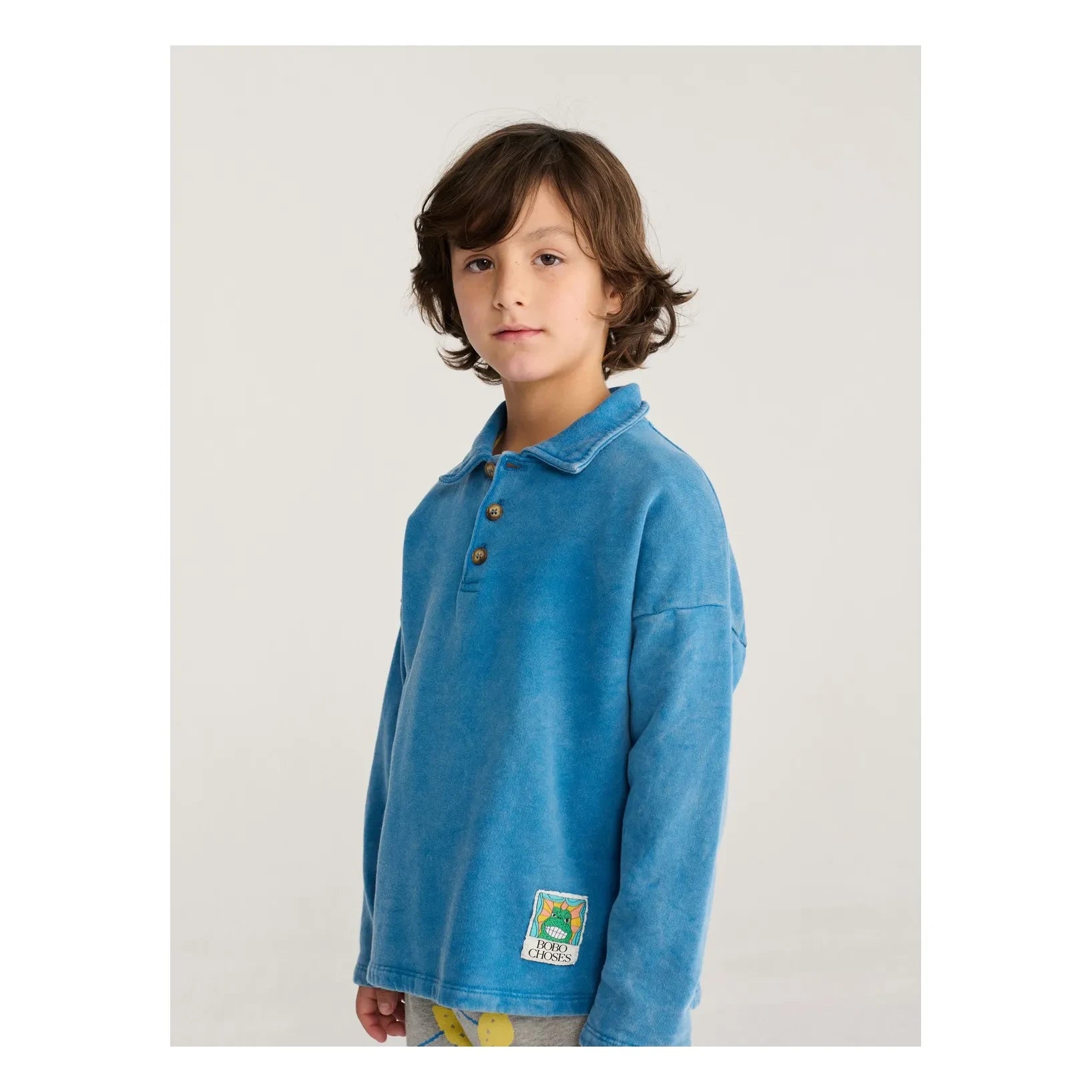 Bobo Choses - Organik Pamuklu Sweat Polo | Mavi