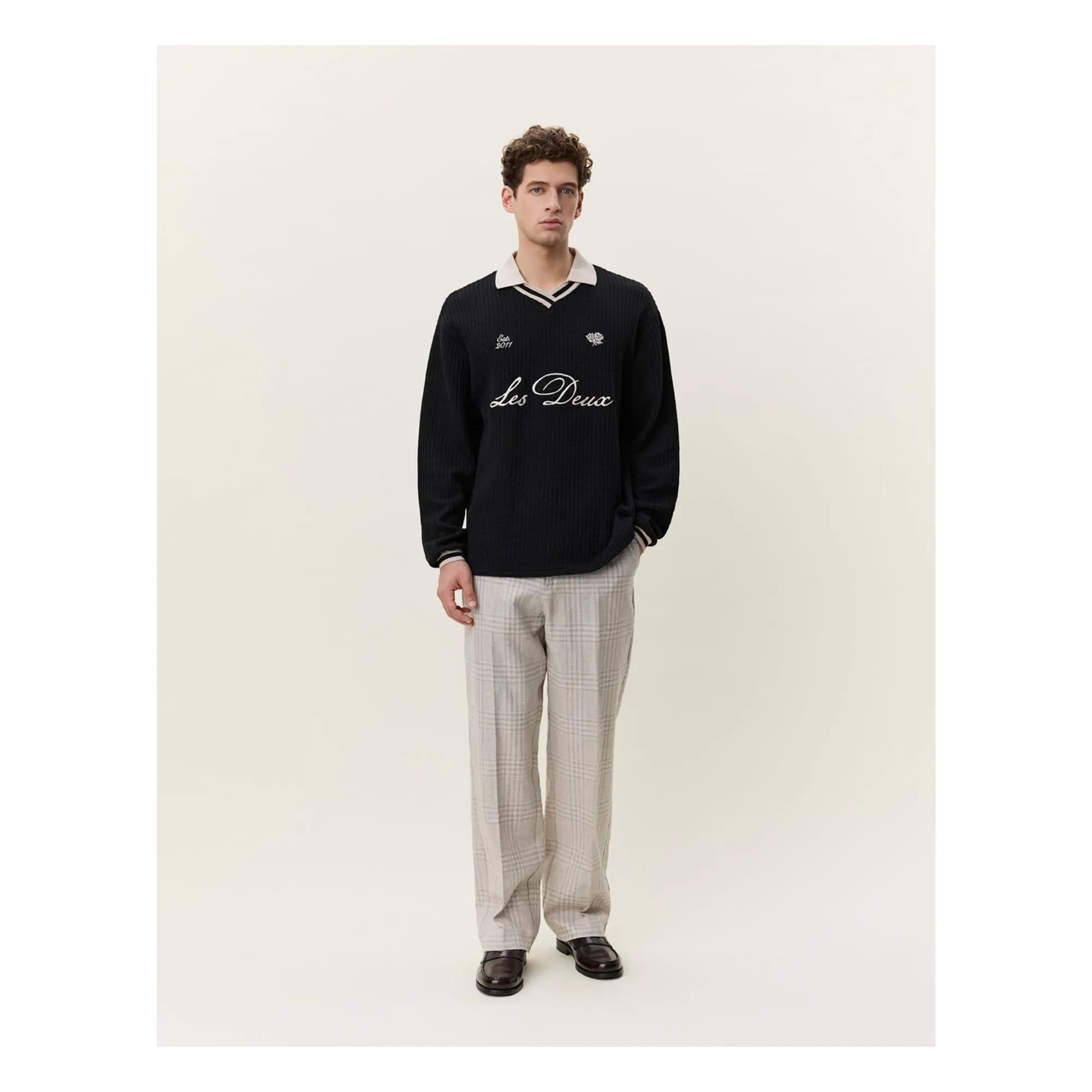 Les Deux - Polo Waffle Football | Negro