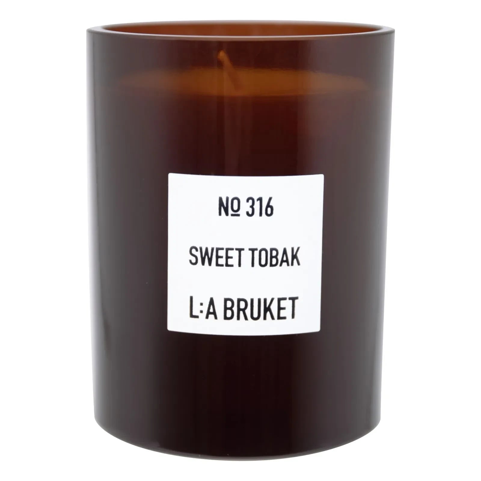 L:A BRUKET - Vela perfumada Sweet Tobacco - 260 g | Incolora