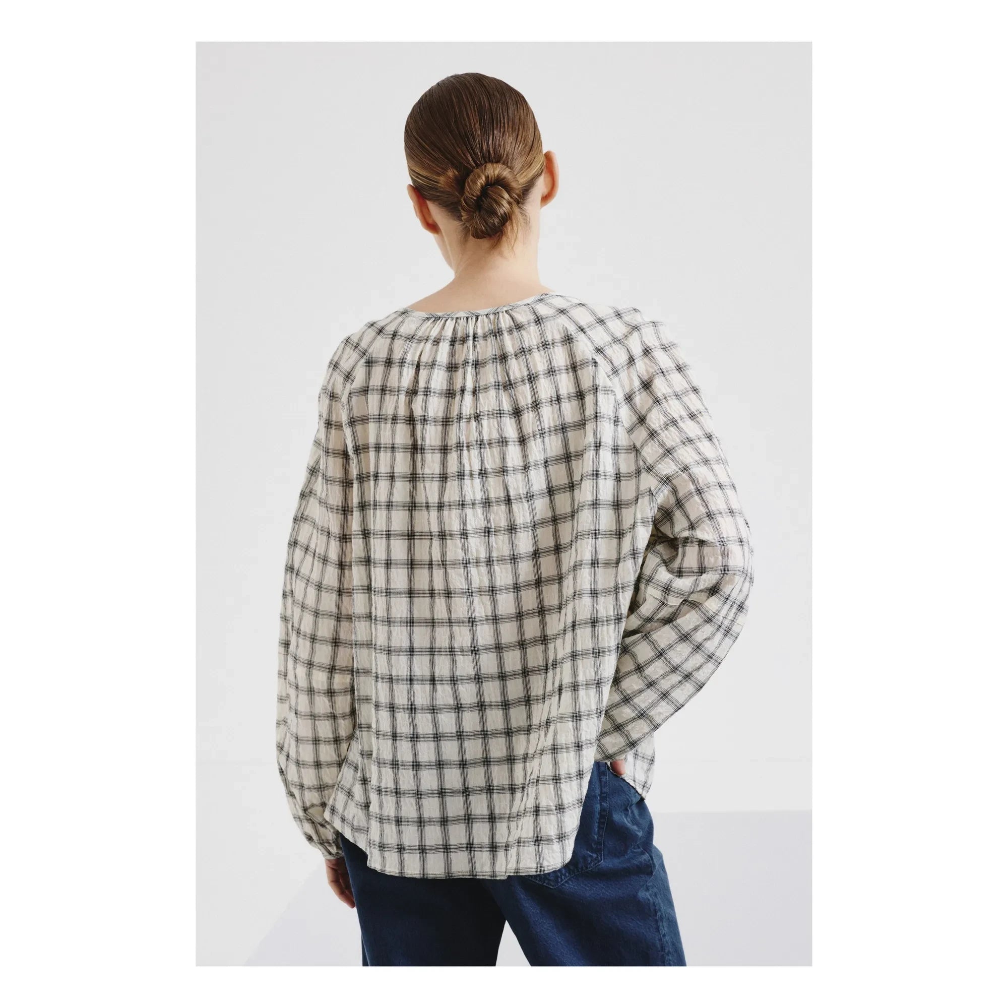 Pomandère - Blusa de rayas de algodón | Crema