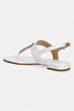 Sandalia plana de cuero para mujer MICHAEL Michael Kors Marcia Thong Sandal