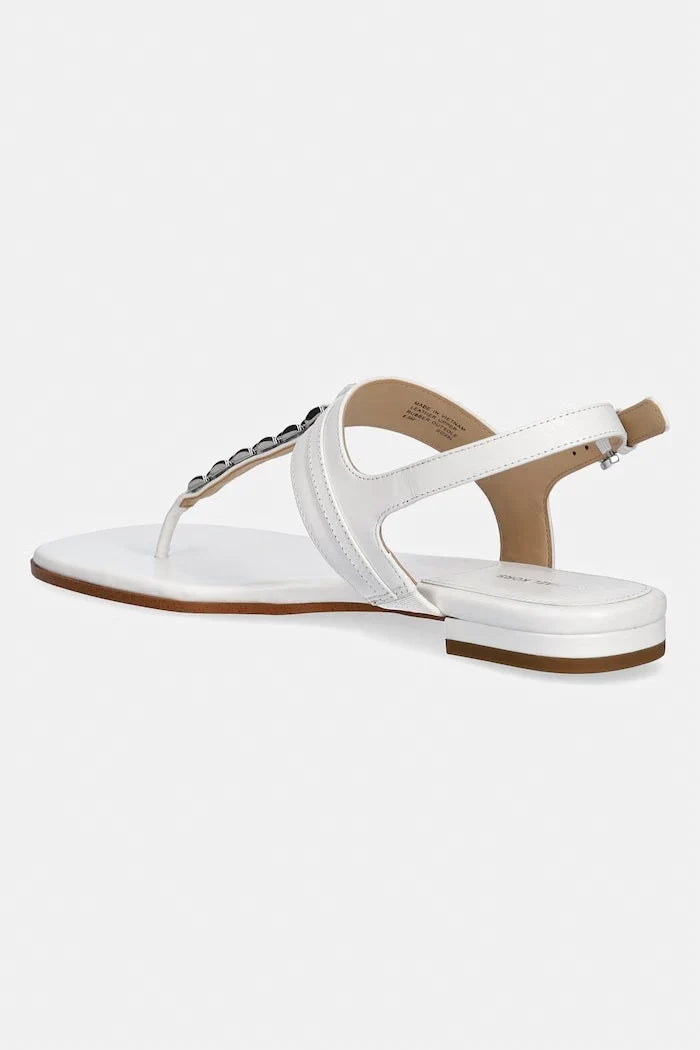 Sandalia plana de cuero para mujer MICHAEL Michael Kors Marcia Thong Sandal