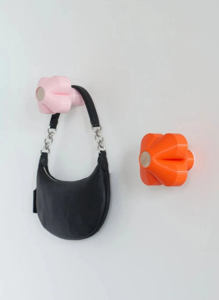Warren & Laëtitia - Perchas de Pared Amy - Set de 2 | Naranja