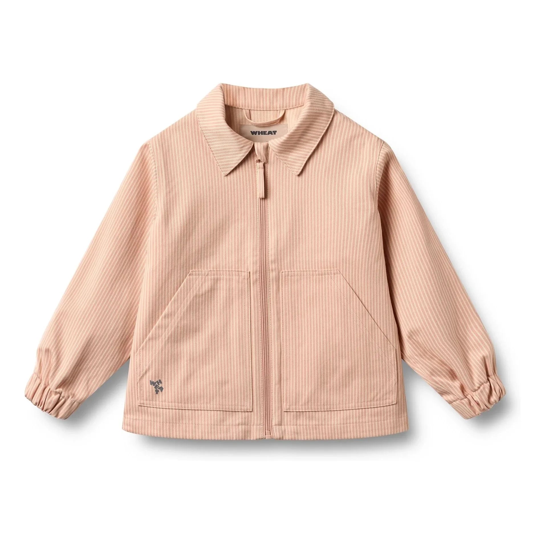 Trigo - Chaqueta de Algodón Orgánico a Rayas Bofo | Melocotón