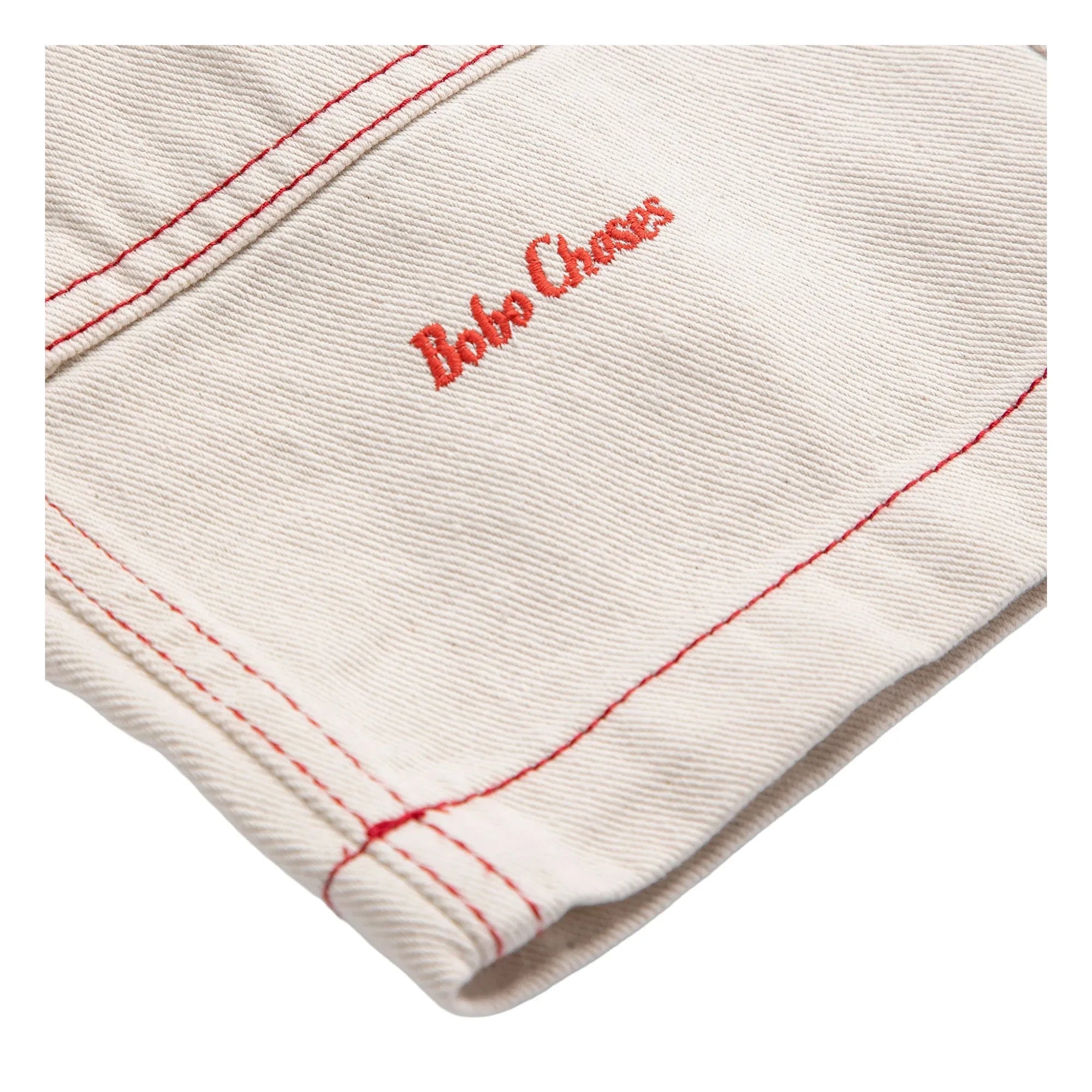 Bobo Choses - Pantalón de twill de algodón orgánico con paneles | Blanco