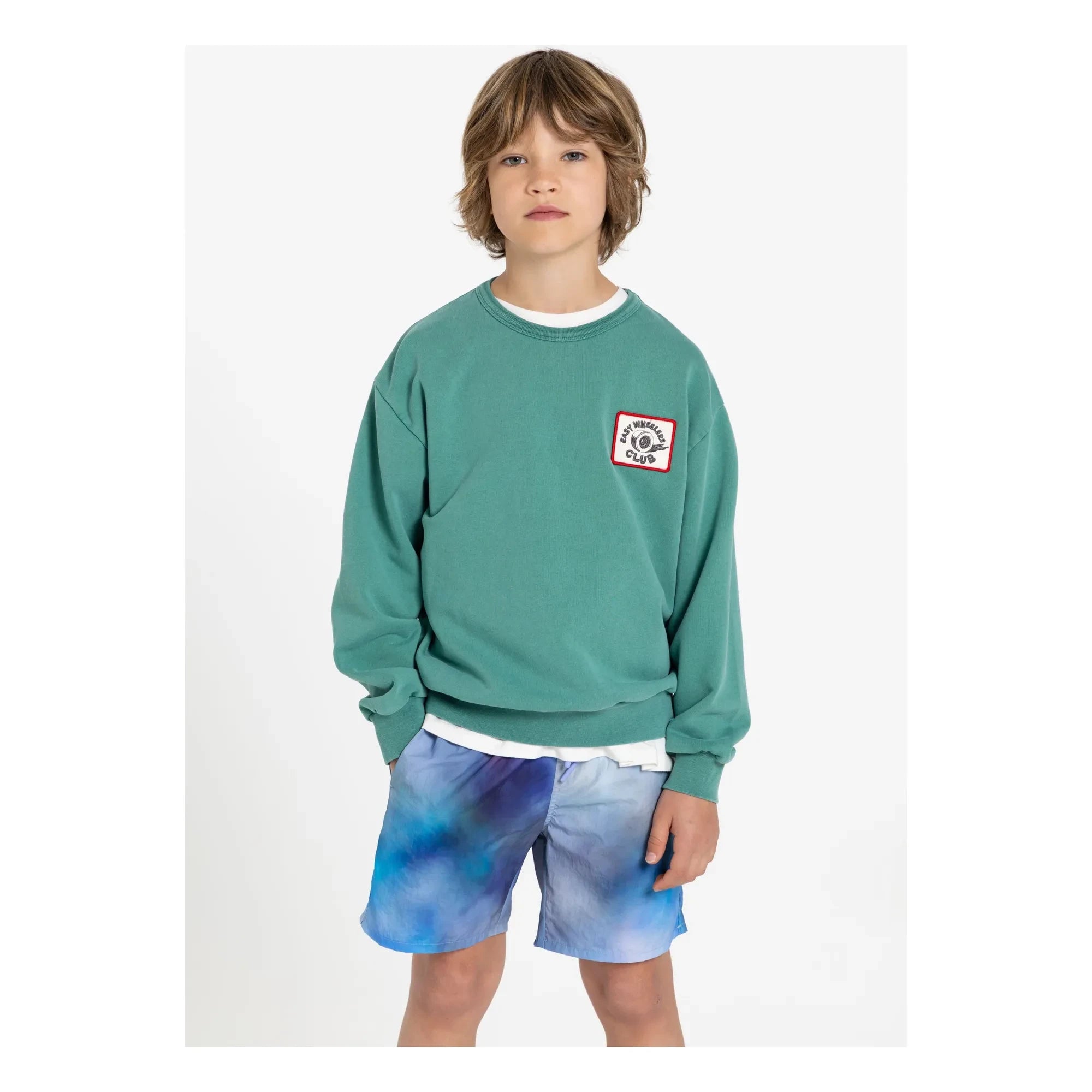 Hundred Pieces - Sudadera de algodón orgánico Ryde Wheelers | Verde esmeralda