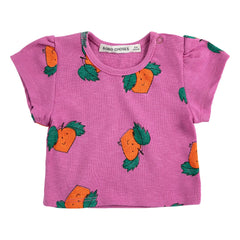 Bobo Choses - Camiseta en relieve naranja de algodón orgánico | Morado