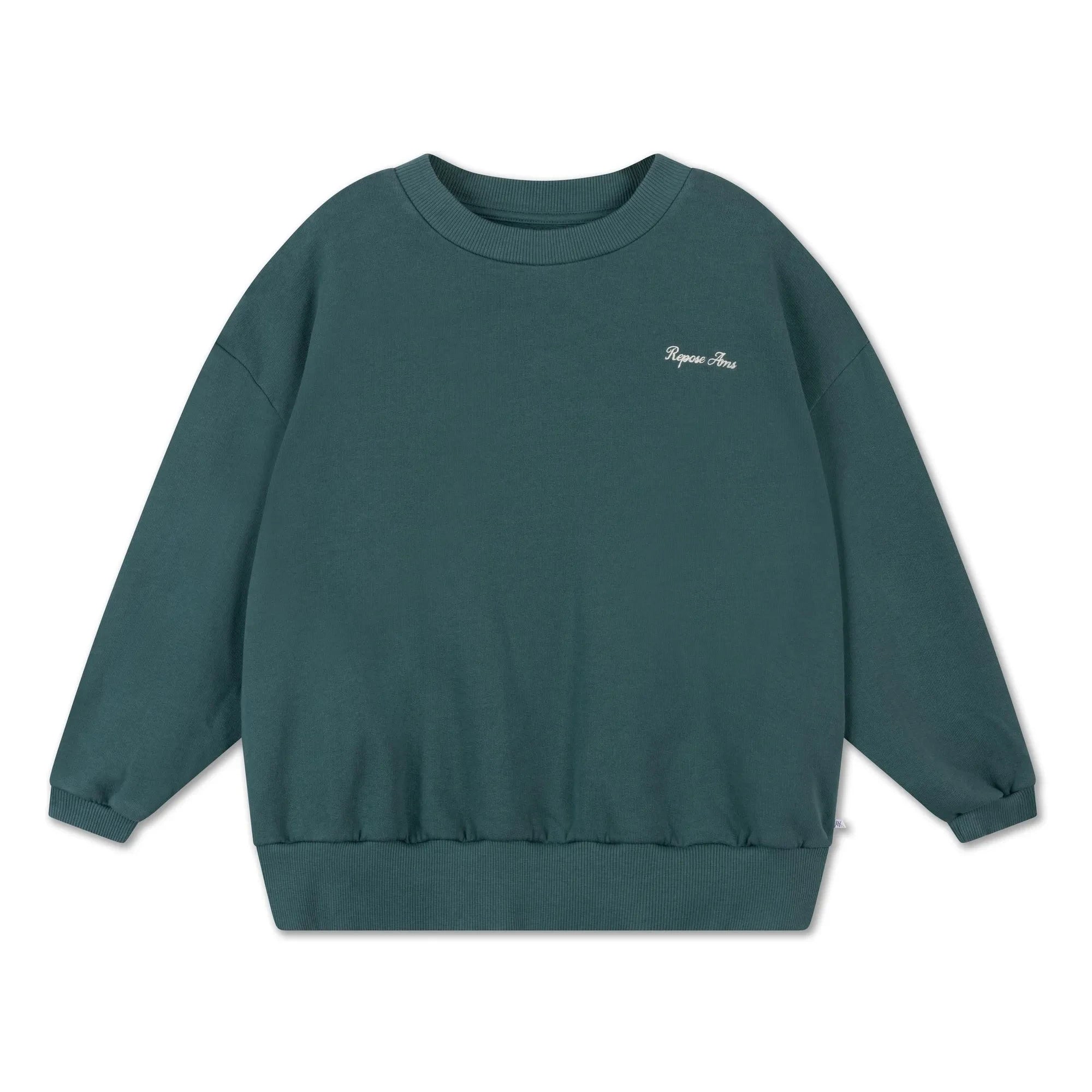 Repose AMS - Sudadera con logo Cozydrop de algodón orgánico | Verde