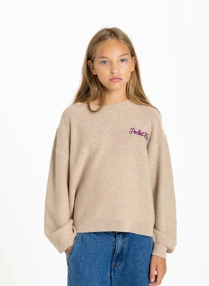 Smallable Kid - Shelly Pocket Kiss Suéter de Lana | Crema
