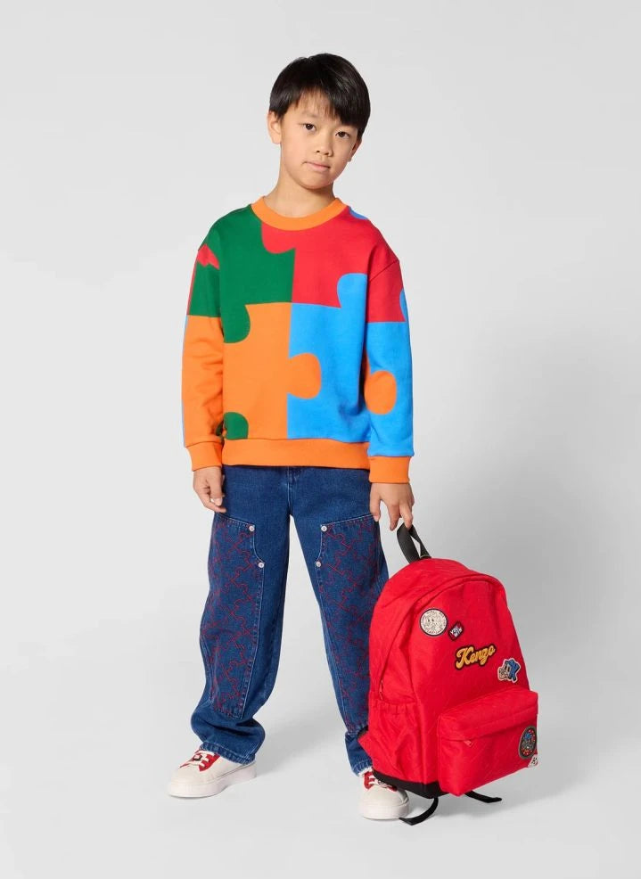 Kenzo - Jean bordado Puzzle | Azul