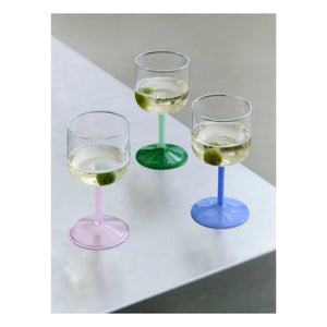 Hola - Copas de vino de colores - Set de 2 | Verde oscuro