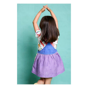 Favorite People - Vestido Peto Colorblock Mozzarella | Morado