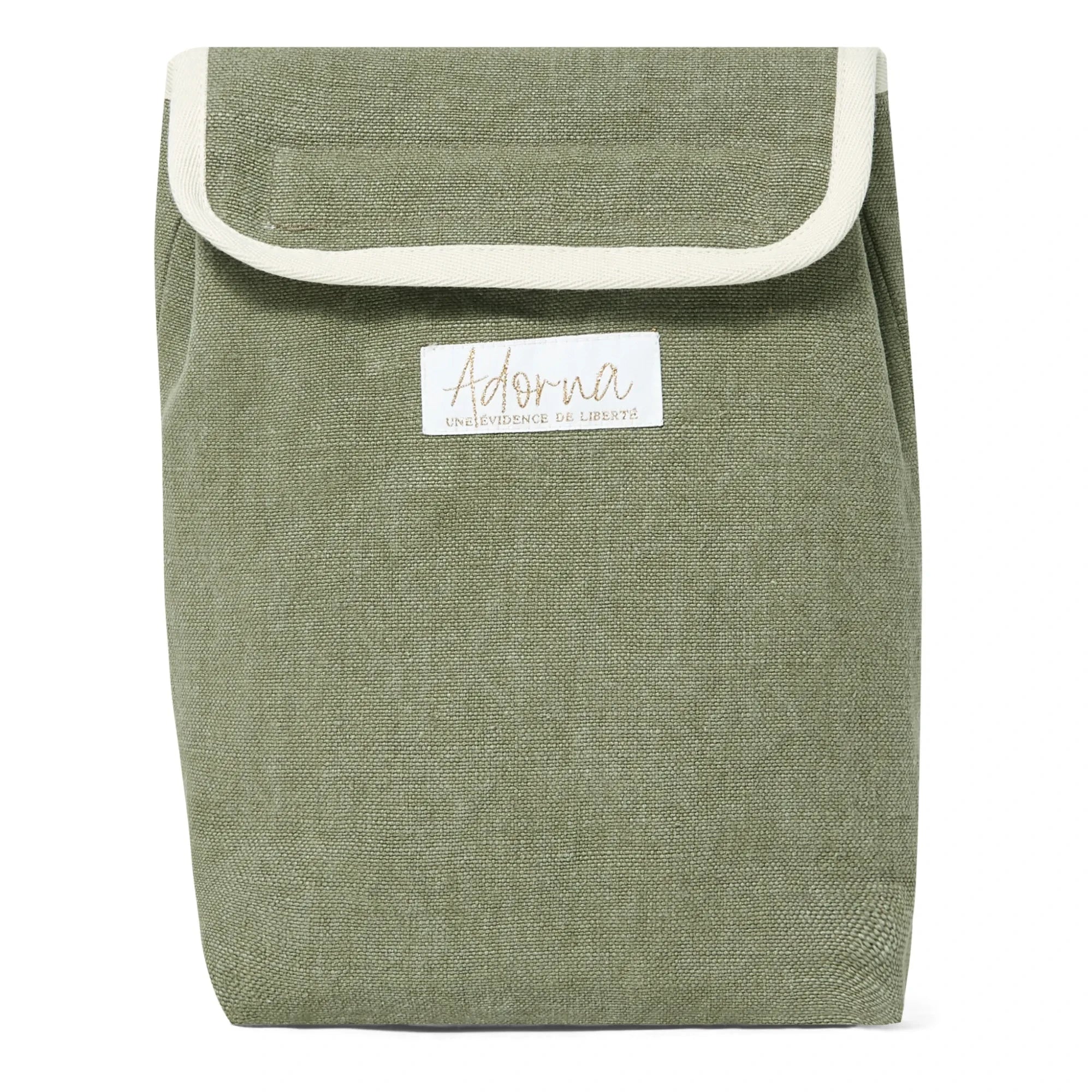 Adorna - Bolsa de almuerzo de lino con aislamiento térmico | Caqui