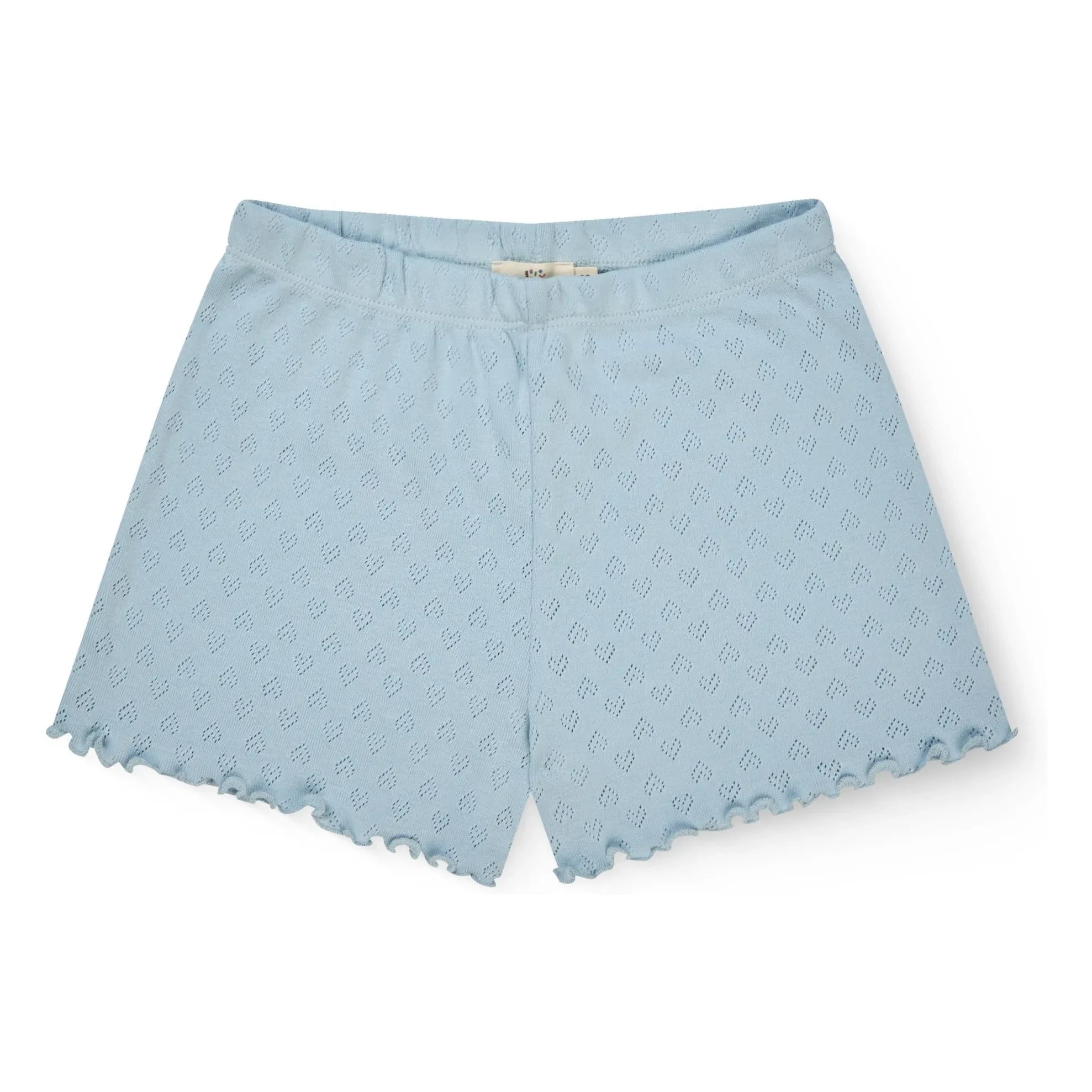 Copenhagen Colors - Pantalón corto de punto calado de algodón orgánico | Azul Claro