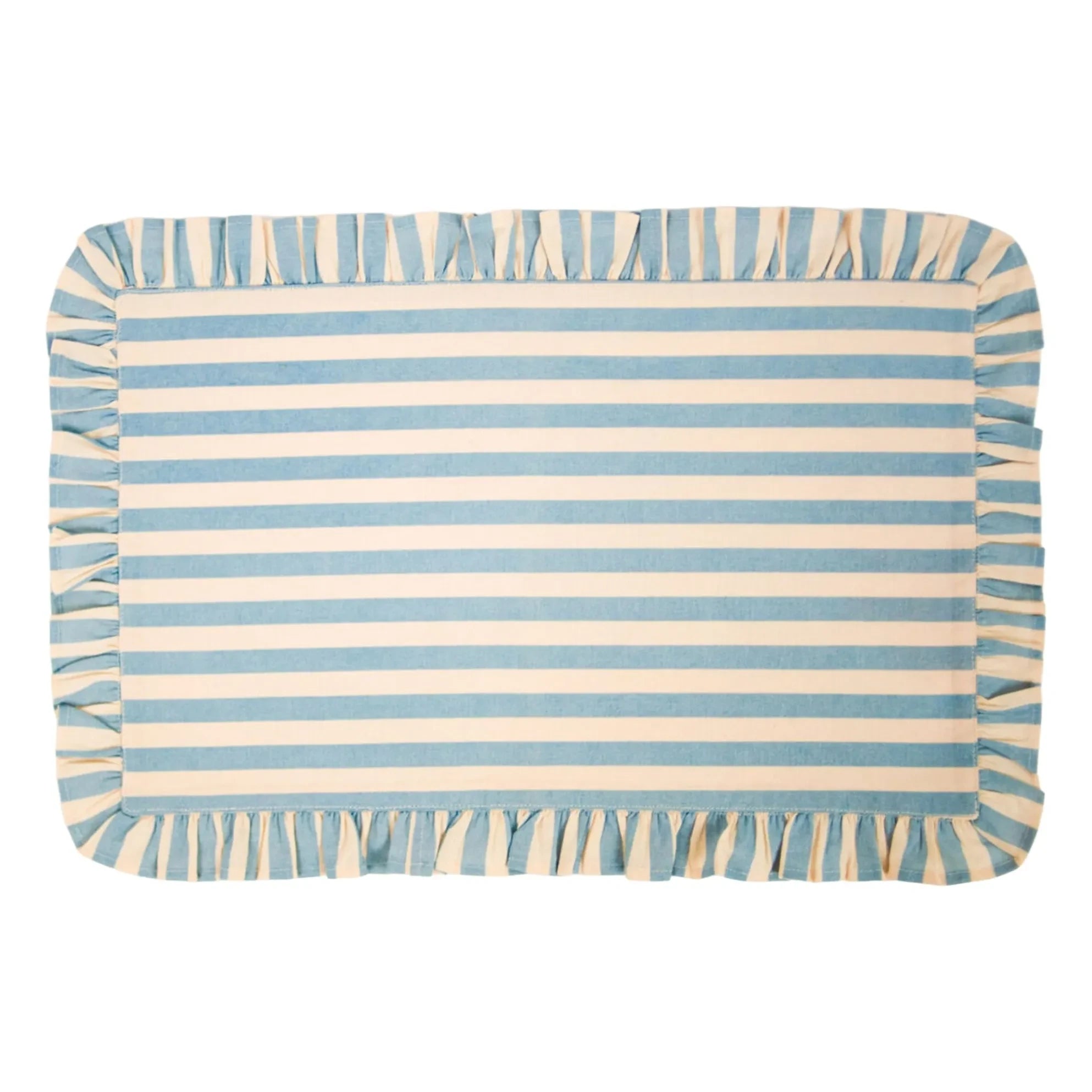 Olsson & Jensen - Mantel individual a rayas Ellie | Azul claro