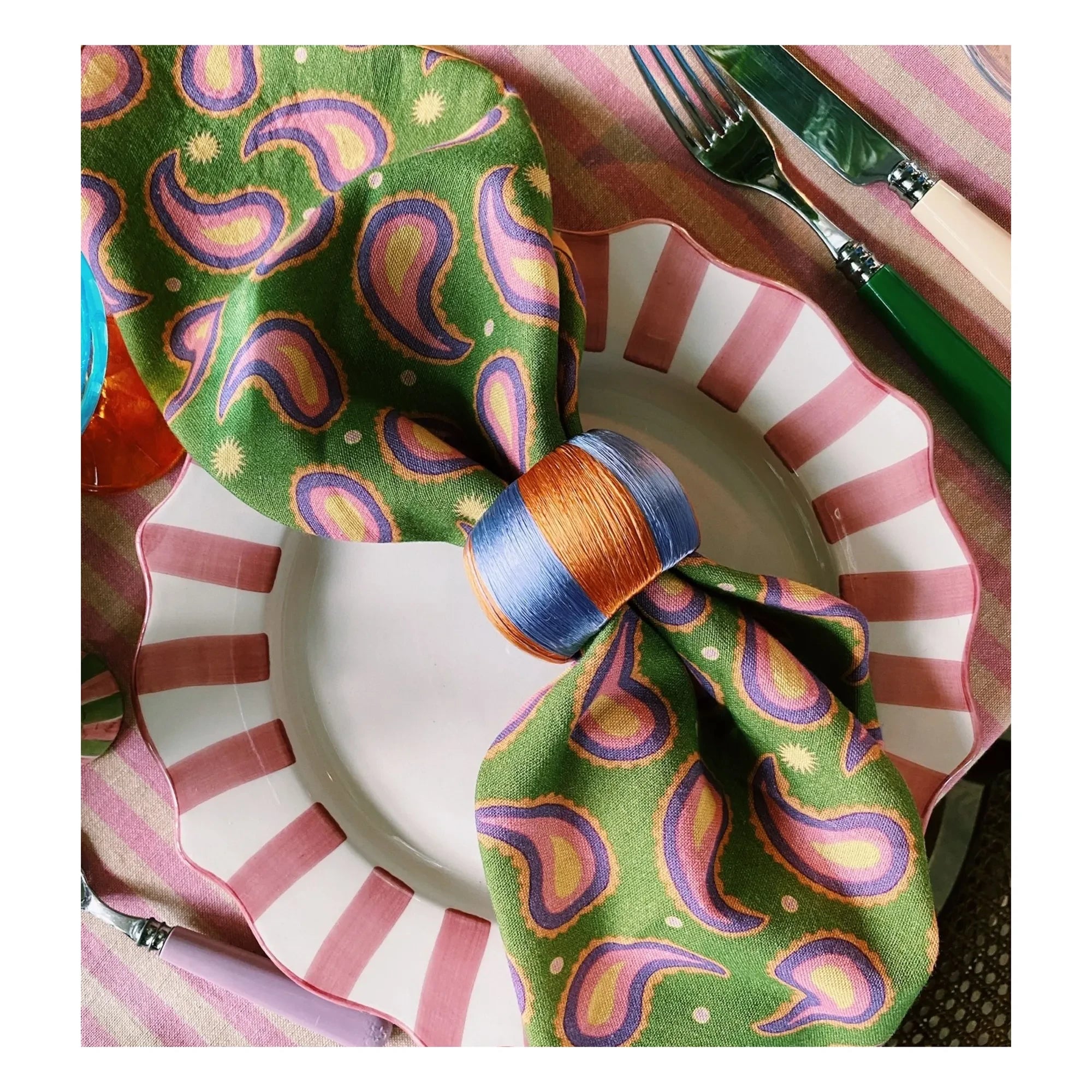 Anna + Nina - Servilletas Paisley - Set de 2