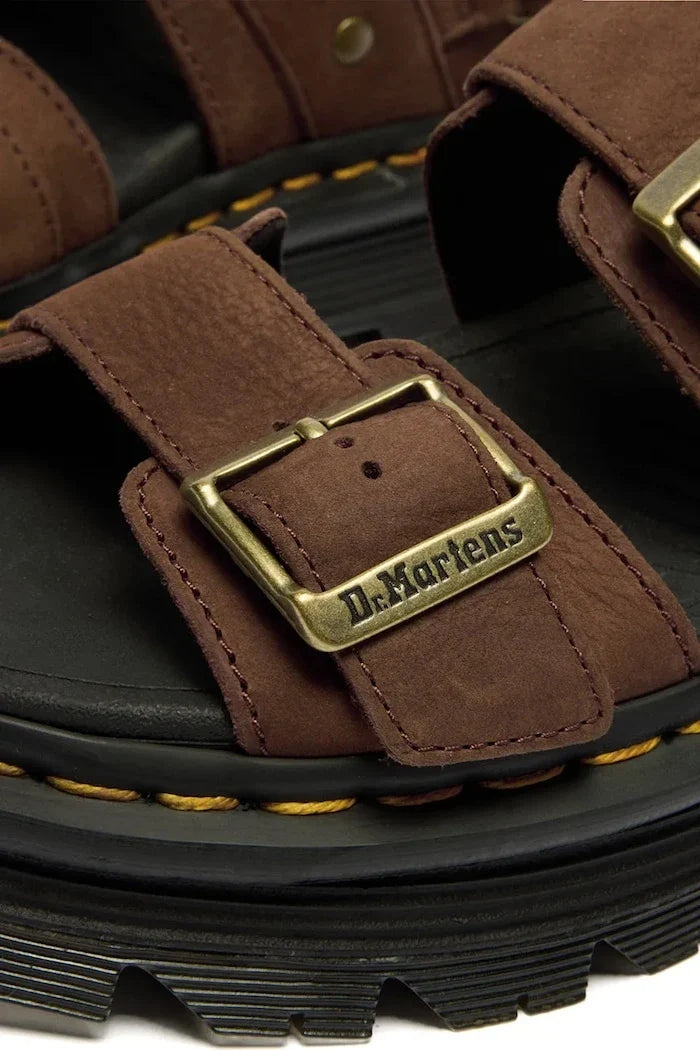 Sandalia de plataforma de nobuk para mujer Dr. Martens ZebZag Sandal