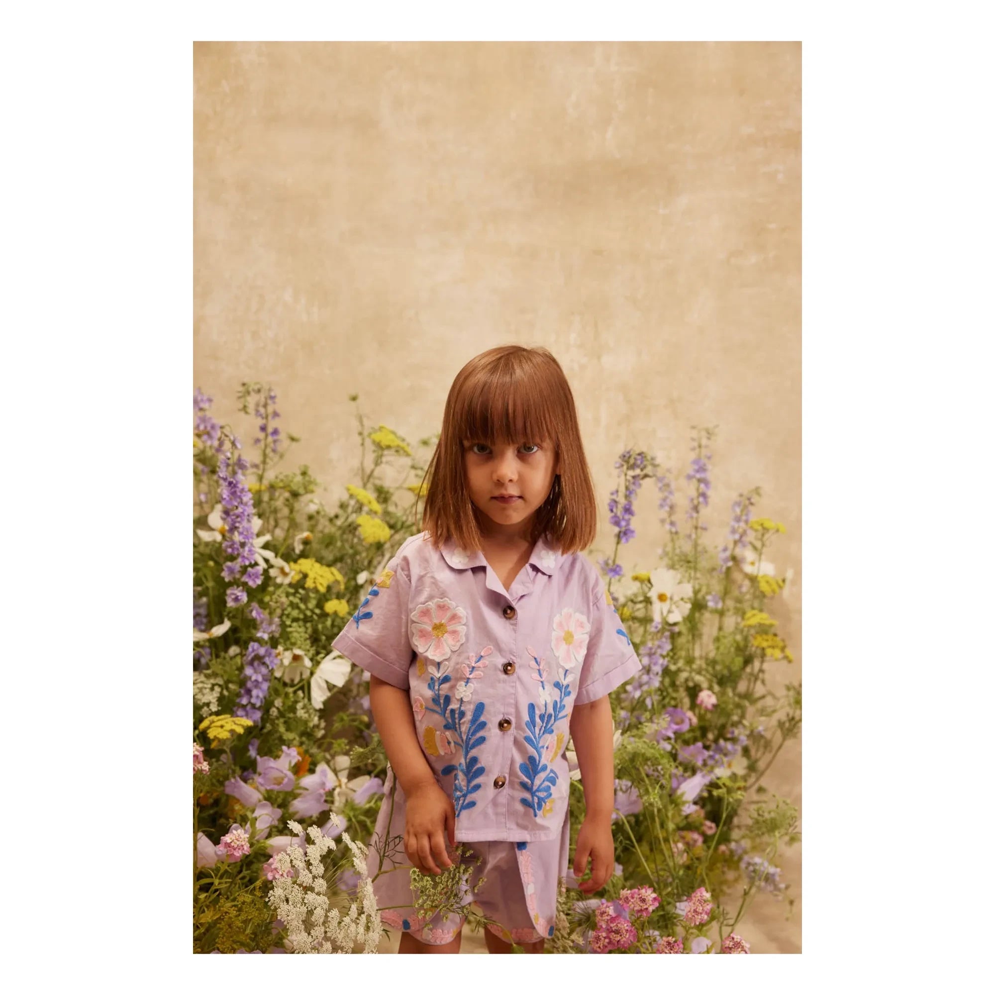 Louise Misha - Camisa bordada de algodón orgánico Alova | Ciruela