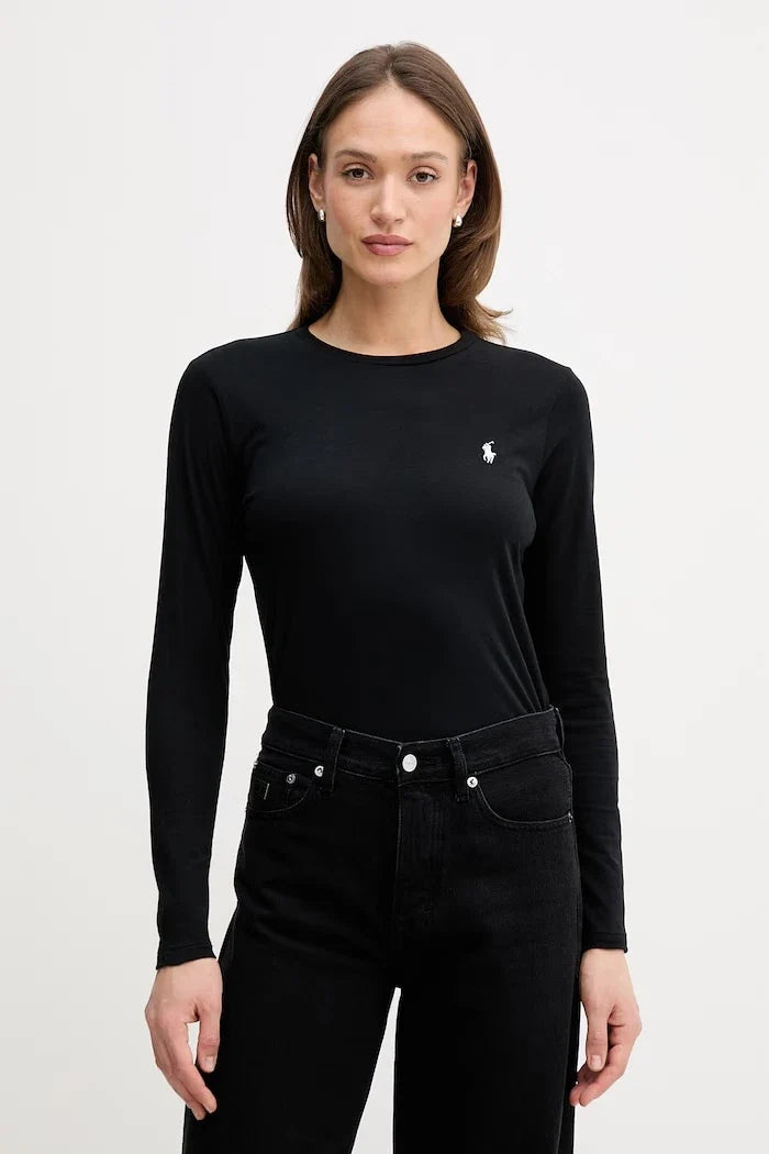Blusa de algodón de manga larga Polo Ralph Lauren para mujer