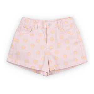 the new society - Pantalones cortos vaqueros de algodón con smiley BCI | Rosa pálido