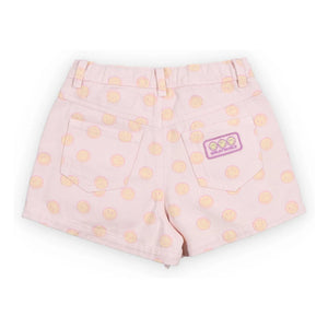 the new society - Pantalones cortos vaqueros de algodón con smiley BCI | Rosa pálido