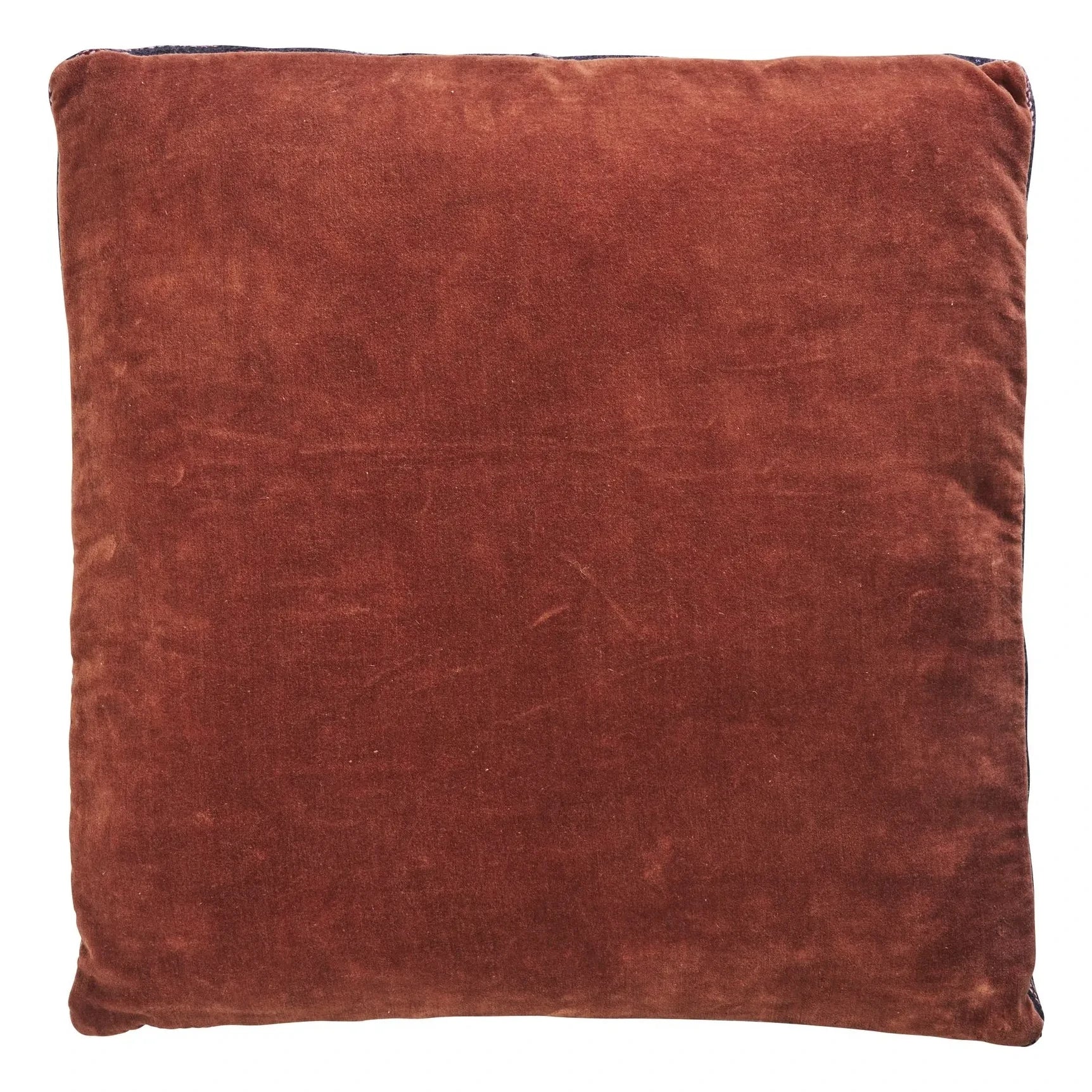 Madam Stoltz - Cojín para silla de terciopelo de algodón | Rojo ladrillo