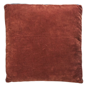 Madam Stoltz - Cojín para silla de terciopelo de algodón | Rojo ladrillo