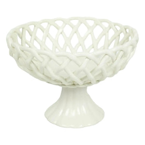 Olsson & Jensen - Cuenco de porcelana con pedestal Ruth | Blanco