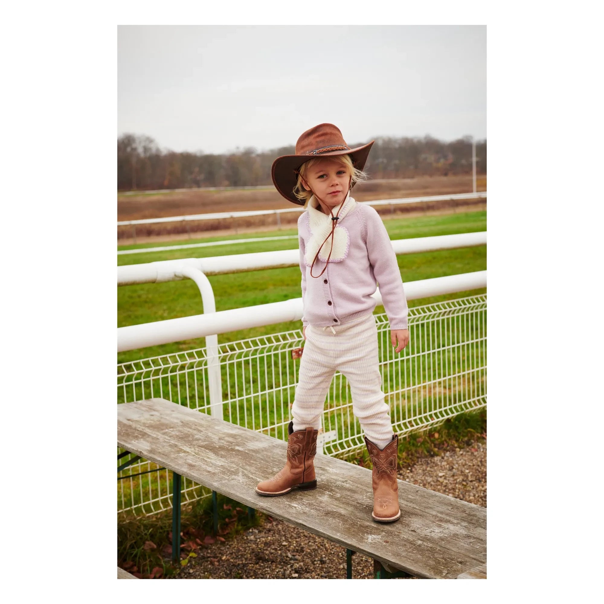 Copenhagen Colors - Leggings a rayas de lana merina | Lila