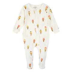 Petit Lem - Pijama con pies de algodón orgánico | Beige