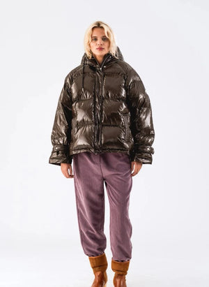 Lollys Laundry - Shelby Chaqueta acolchada con relleno de fibra reciclada | Marrón