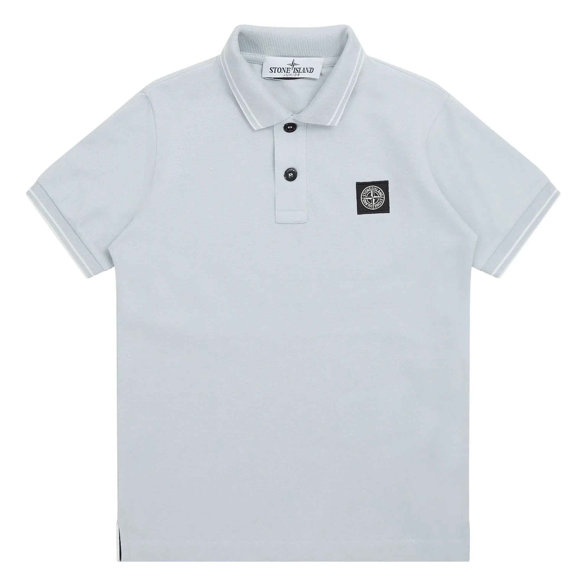 Stone Island - Logo Polo Azul Claro