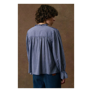 Louise Misha - Ileana Organik Pamuk Bluz | Indigo